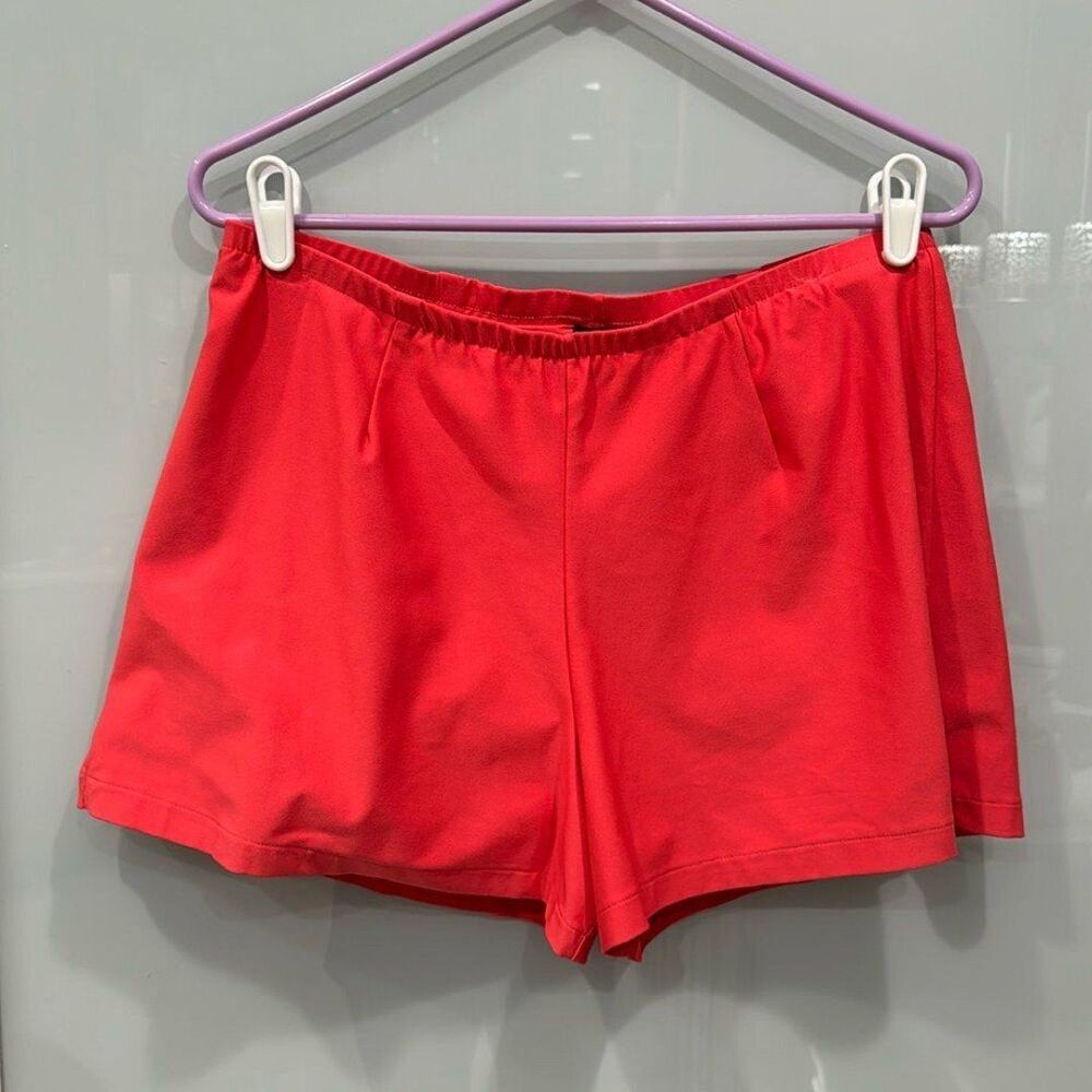 Nike Women's Athletic Tennis Shorts Coral Salmon Pink Elastic Sz Large